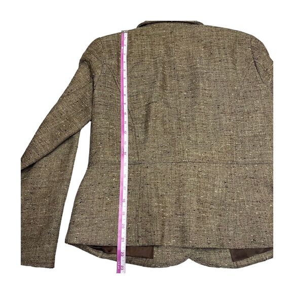 Coldwater Creek Tweed Brown Blazer One Button Jacket W/Pockets Women’s Size 6P - Picture 6 of 9